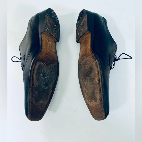 Valentino Garavani Black Leather Dress Shoes 12